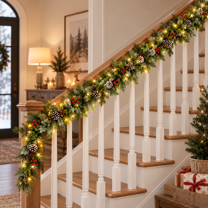 Snow Spray Christmas Garland (5.91 ft L)