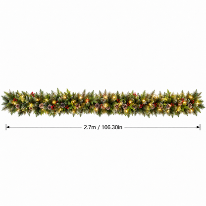Snow Spray Christmas Garland (8.86 ft L)