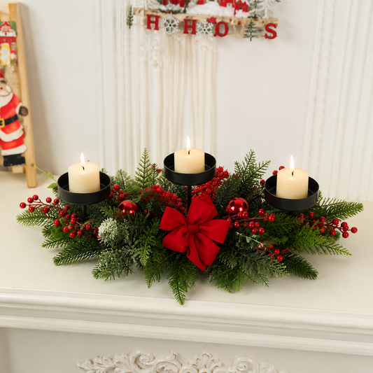 Red Bow Candlestick