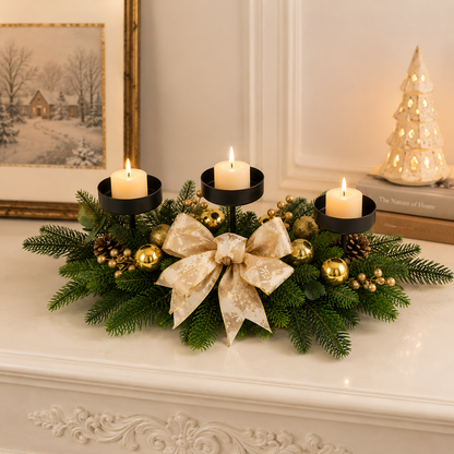 Golden Bow Candlestick