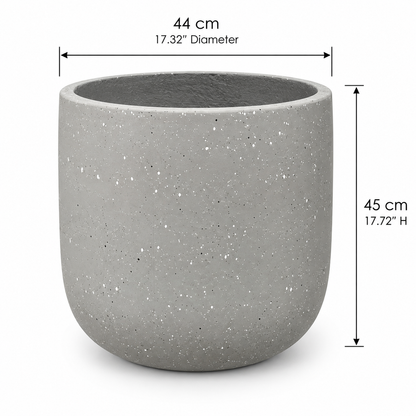 Light Grey Dotted Flower Pot (17.32"D×17.72"H)