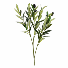 Olive Berry Spray Stem-Green Faux Olive Branch (17.7in)