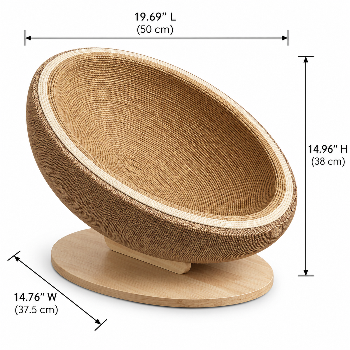 Egg-Shaped Cat Scratcher Bed