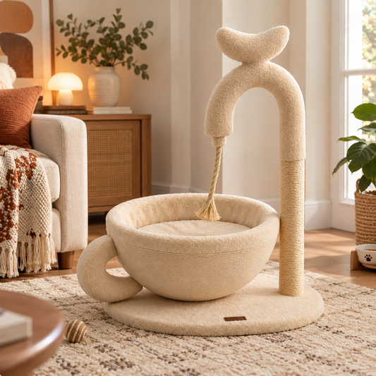 Coffee Cup Cat Bed