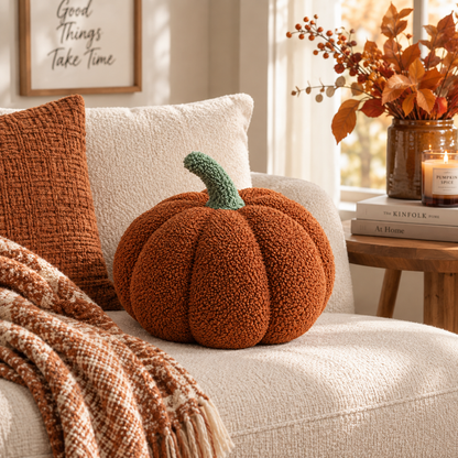 Brown Pumpkin Throw Pillow (15.75 in)