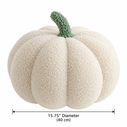 White Pumpkin Throw Pillow (15.75 in)