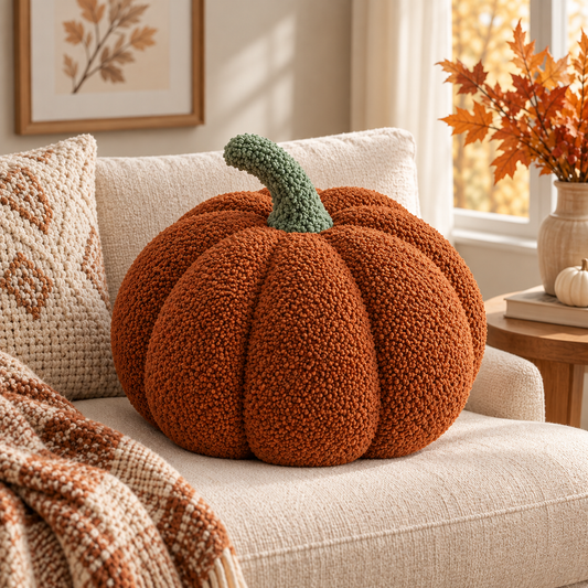 Brown Pumpkin Throw Pillow (19.69 in)
