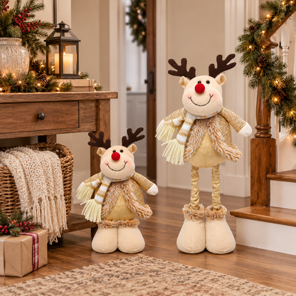 Extendable Reindeern Figurine (14"–20" H adjustable)