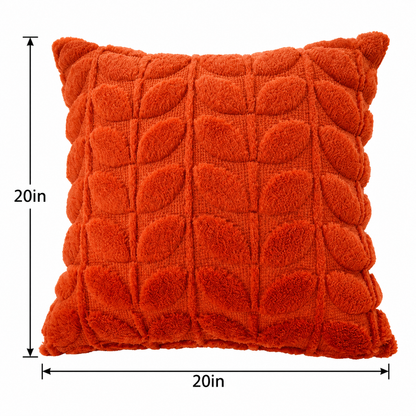 Leaves Decor Pillow Cover (20"L × 20"W)