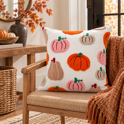 Small Pumpkin Pillow Cover (18"L × 18"W)