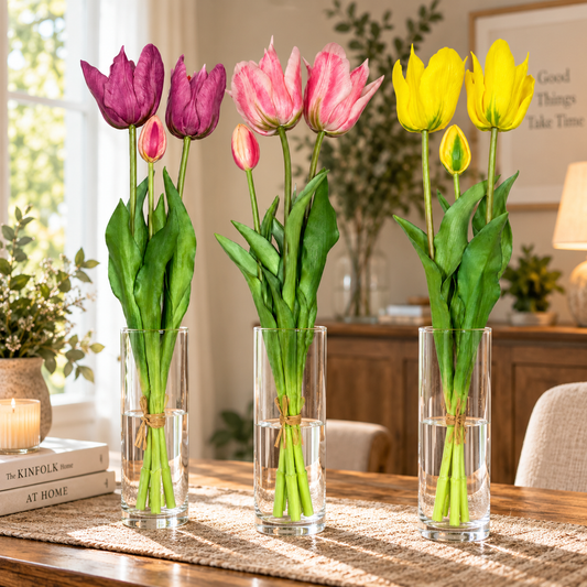 A213 Faux Tulip Bouquet (18.90 in H)