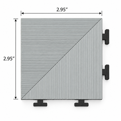 Interlocking Deck Tile Corner Trim (Fits 30cm & 60cm Tiles)