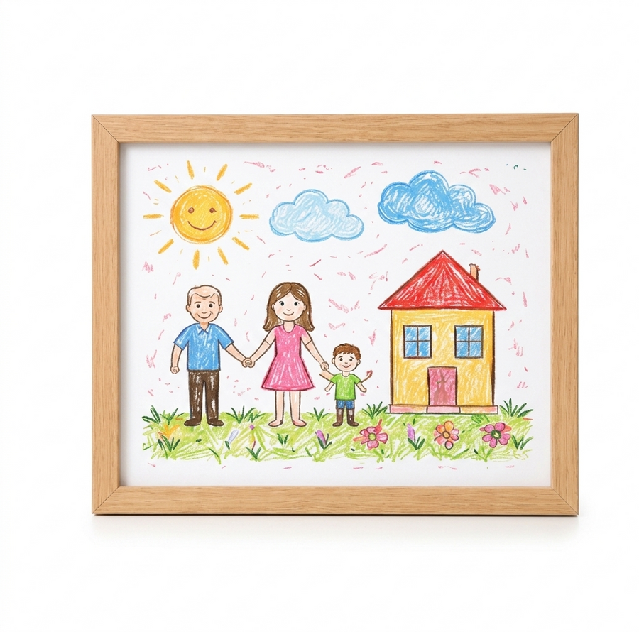 DIY magnetic picture frame for A4 8.5x11 natural MDF wood