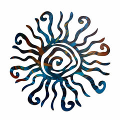 Colorful metal sun wall decor 60cm