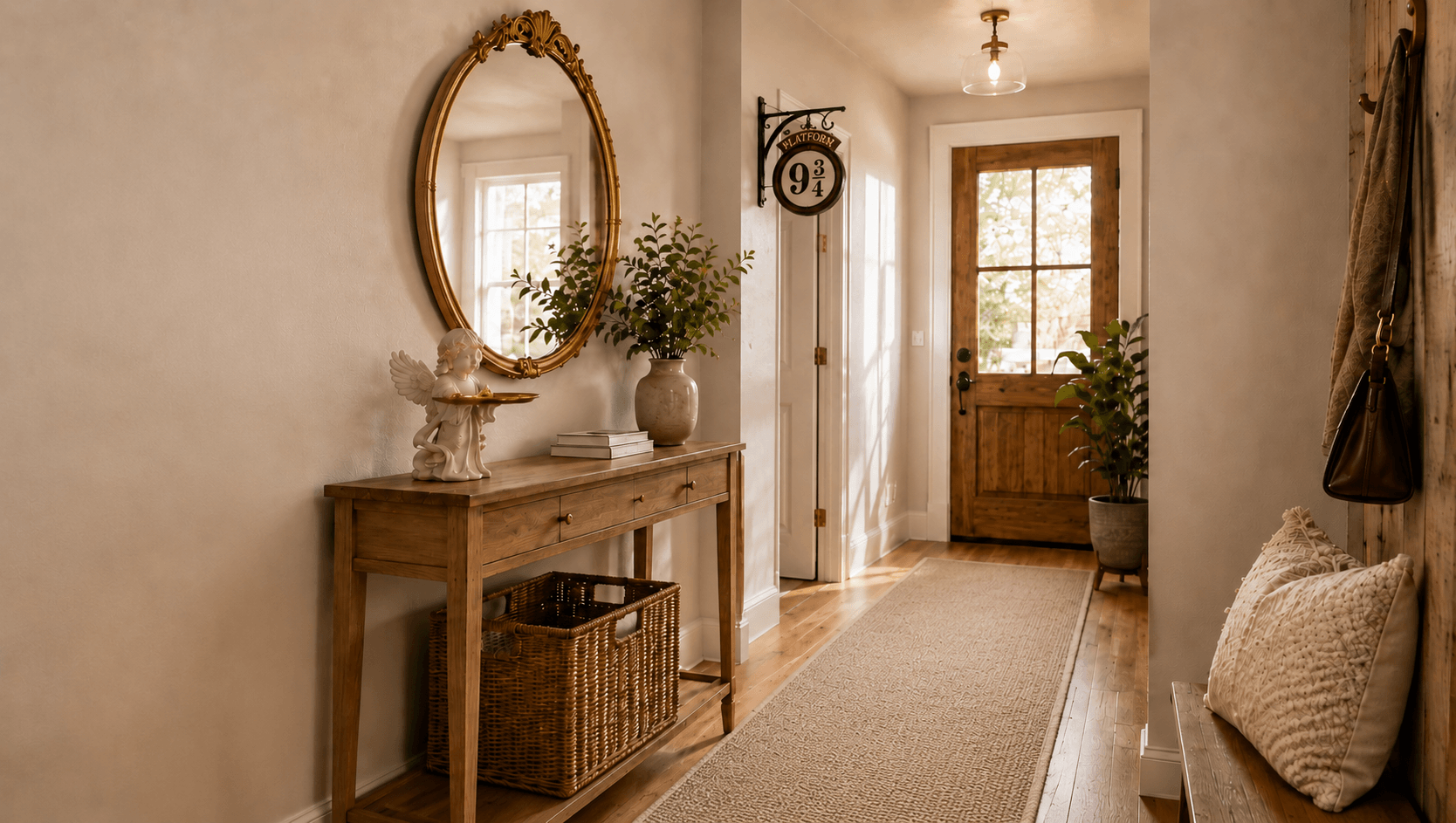 Narrow Entryway with a Clear Walking Path