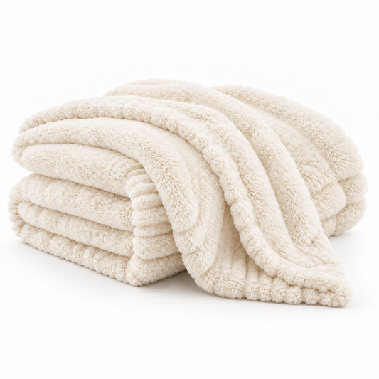 Ribbed Microplush Throw Blanket-59in x 79in