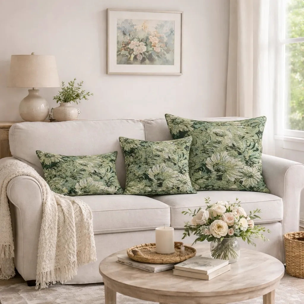 Atelier Garden Floral Tapestry Pillow Cover