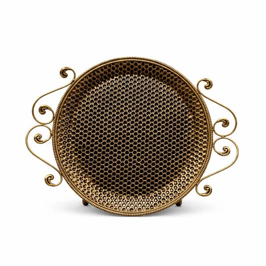 Honeycomb Handled Metal Fruit Tray