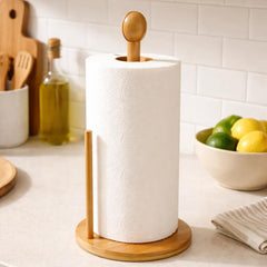Canopy Bamboo Paper Towel Stand-Countertop Paper Towel Holder