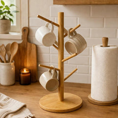 Canopy Bamboo Countertop Mug Holder