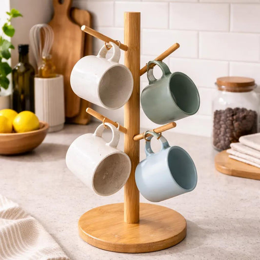 Canopy Bamboo Countertop Mug Holder