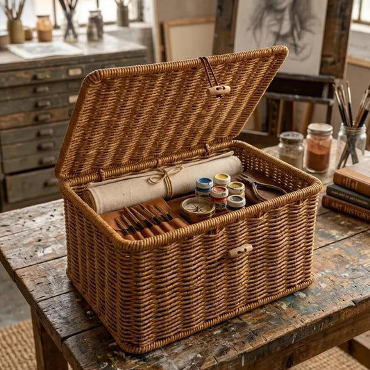 Wood-Toggle Lidded Storage Box