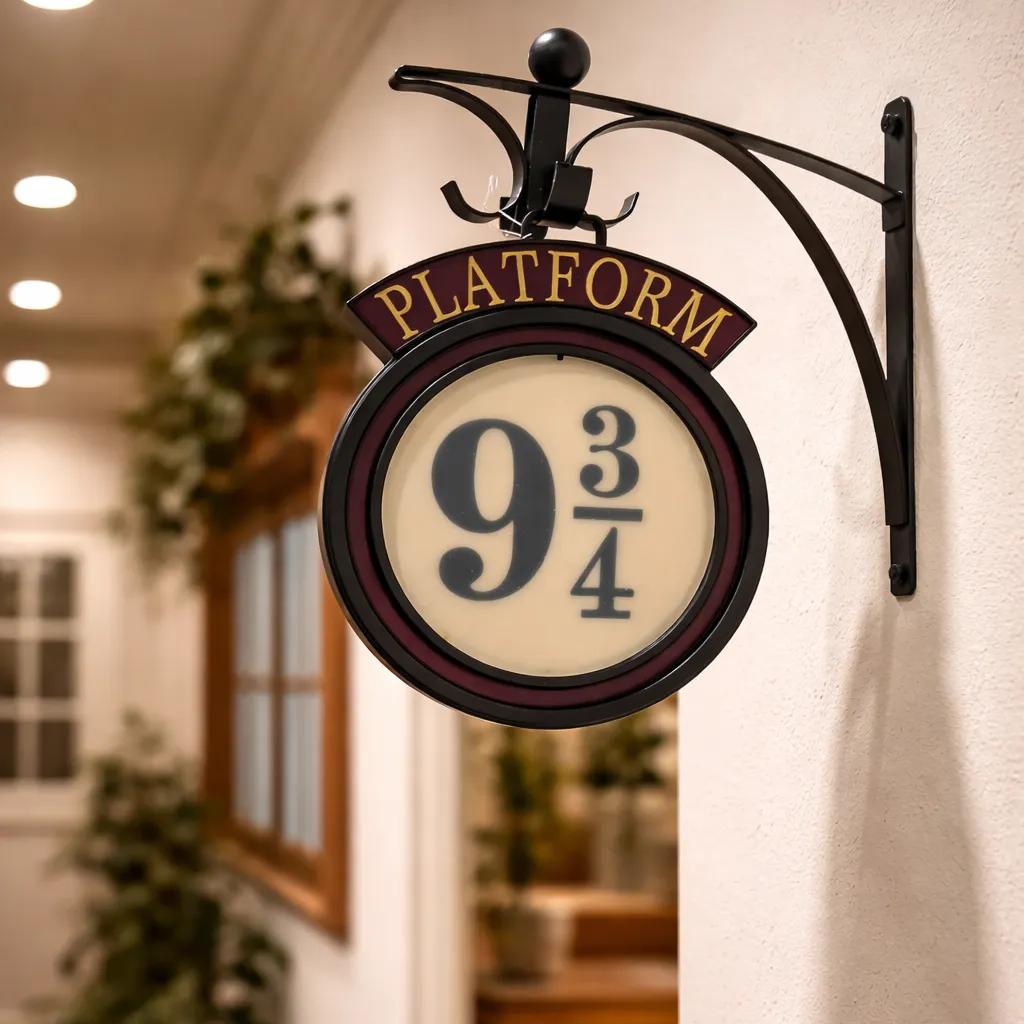 9 3/4 Platform Sign Battery-Powered Decorative LED Wall Light(Metal)
