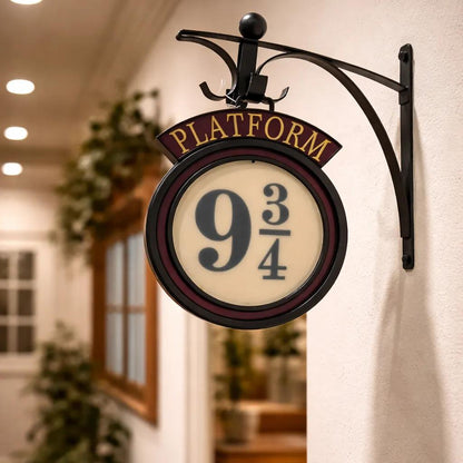 9 3/4 Platform Sign Battery-Powered Decorative LED Wall Light(Metal)