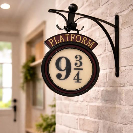 9 3/4 Platform Sign Battery-Powered Decorative LED Wall Light(Metal)