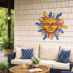 Colorful Metal Sun Wall Decor (23.62in) — 5 Designs