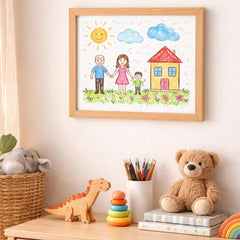 magnetic open-close photo frame easy swap artwork display